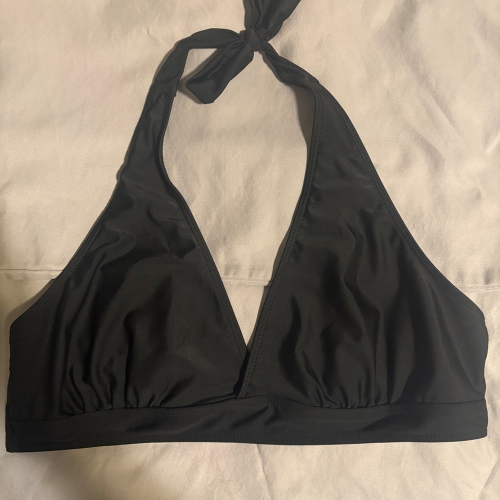 Black Halter Bikini Top